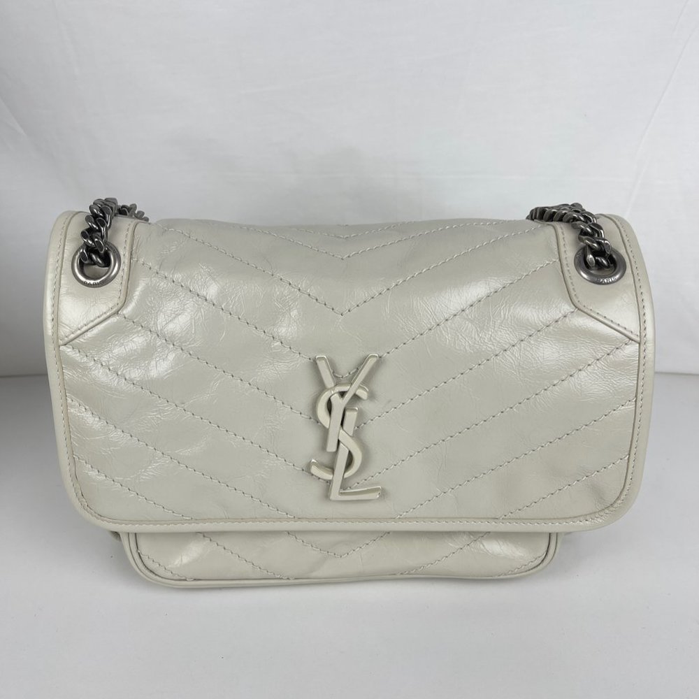 Saint Laurent Niki Shoulder Bag in White